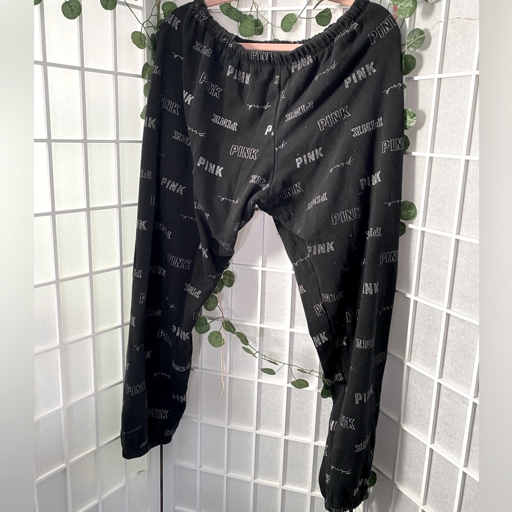 Glitter Logo Campus Lounge Sweat Pants, Victorias Secret PINK Large / 170/180A